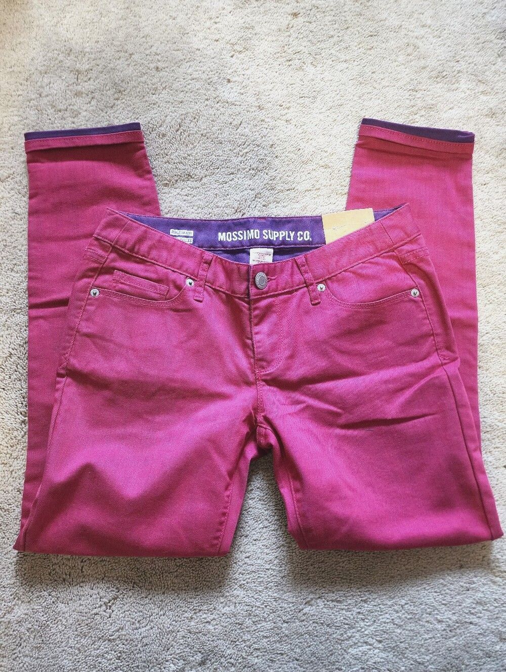 Mossimo Hot Pink Ankle Skinny Jeans Size 9 Indie Sleaze Downtown Girl NWT